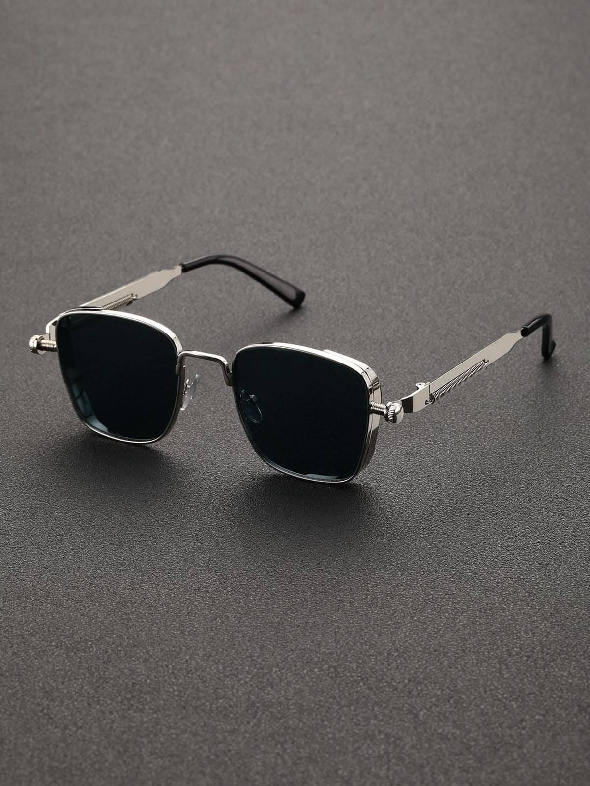 Square Bridge Sunglasses — Silver