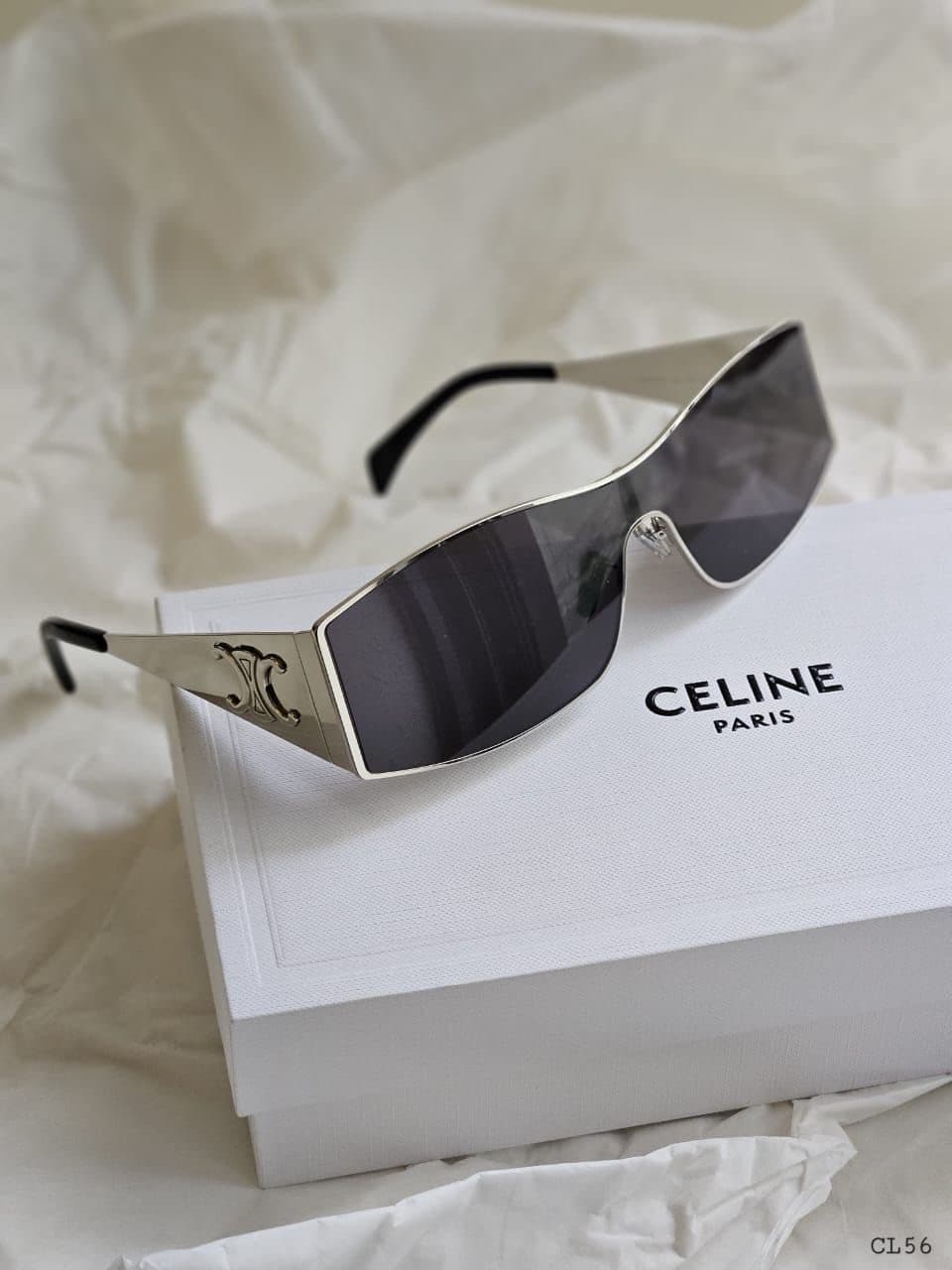 Shield Visor Sunglasses — Silver