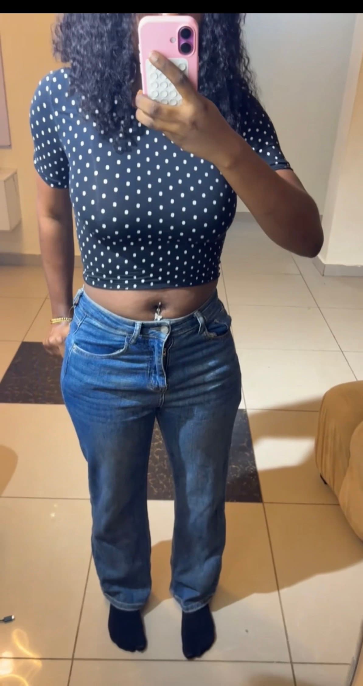 Straight-Leg  Jeans — Thrifted Jeans — Rose Fashion