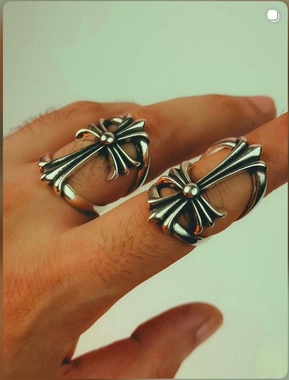 Unisex chrome heart Rings — Rings — Rose Fashion