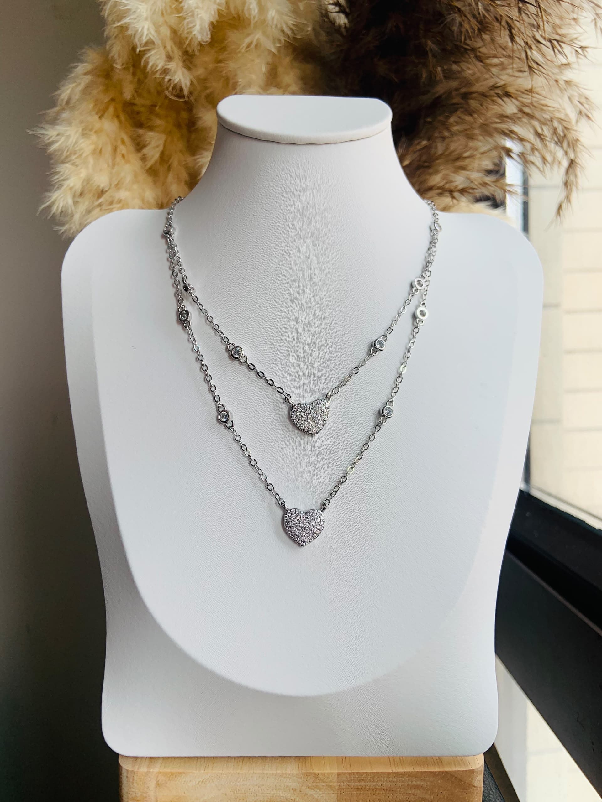 Double layer silver  Necklace — Neckpieces — Rose Fashion