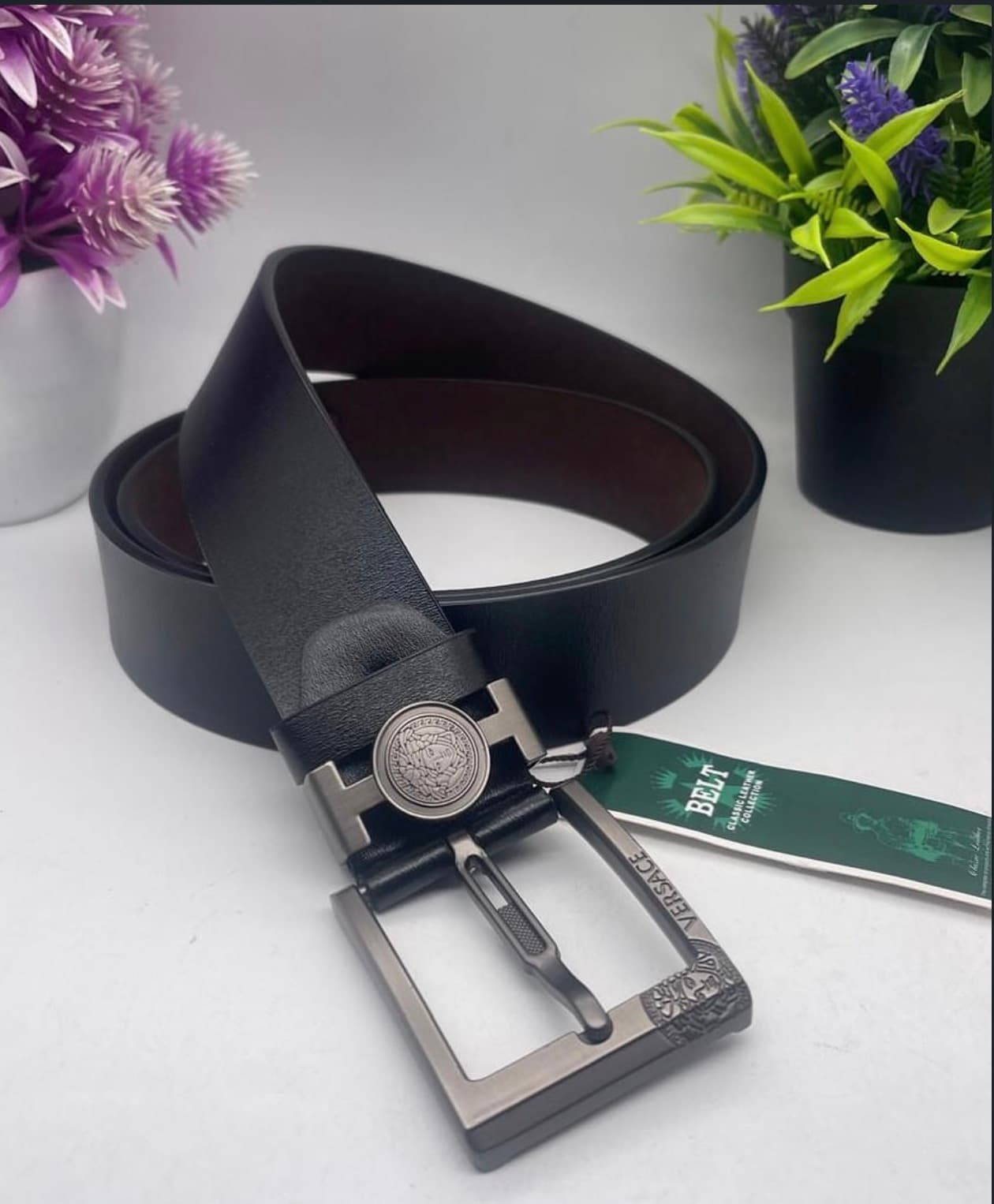 Versace plain belt — Belts — Rose Fashion