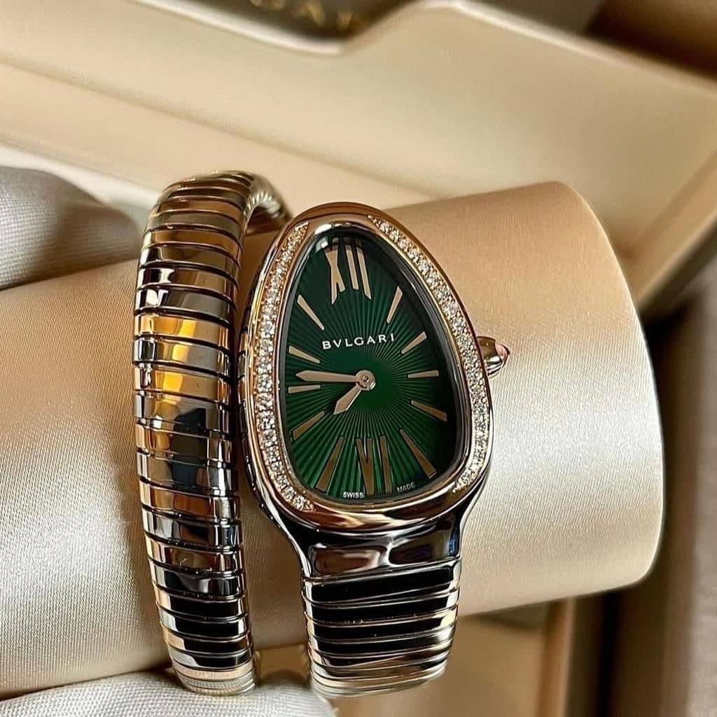 Wrap Bangle Watch — Emerald