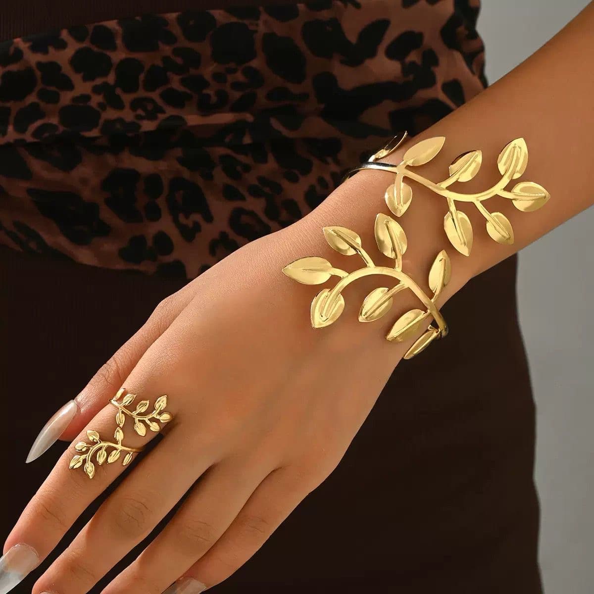 Geometric Bangle and Ring set โ Accessories โ Rose Fashion