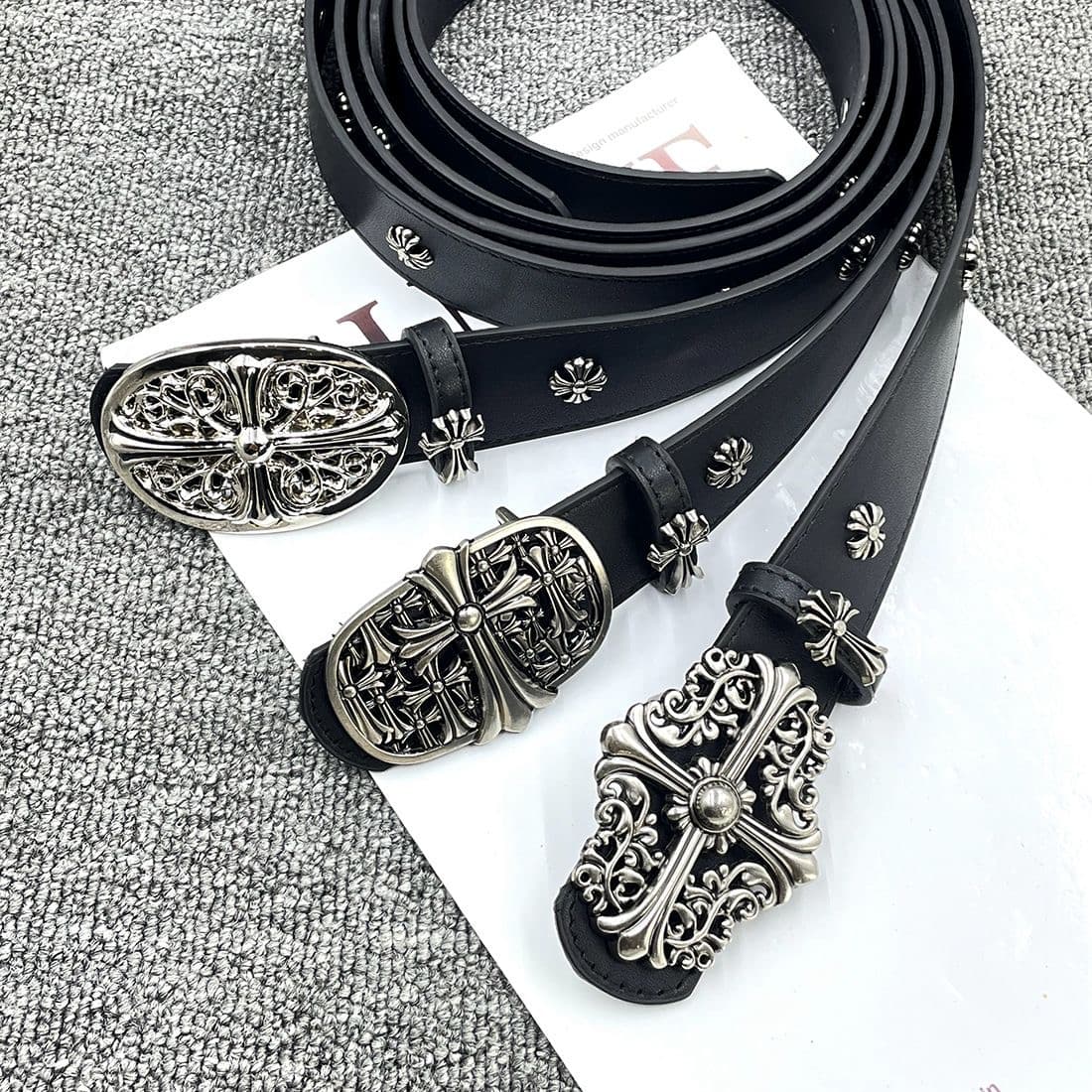 Unisex vintage Chrome Belt โ Accessories โ Rose Fashion