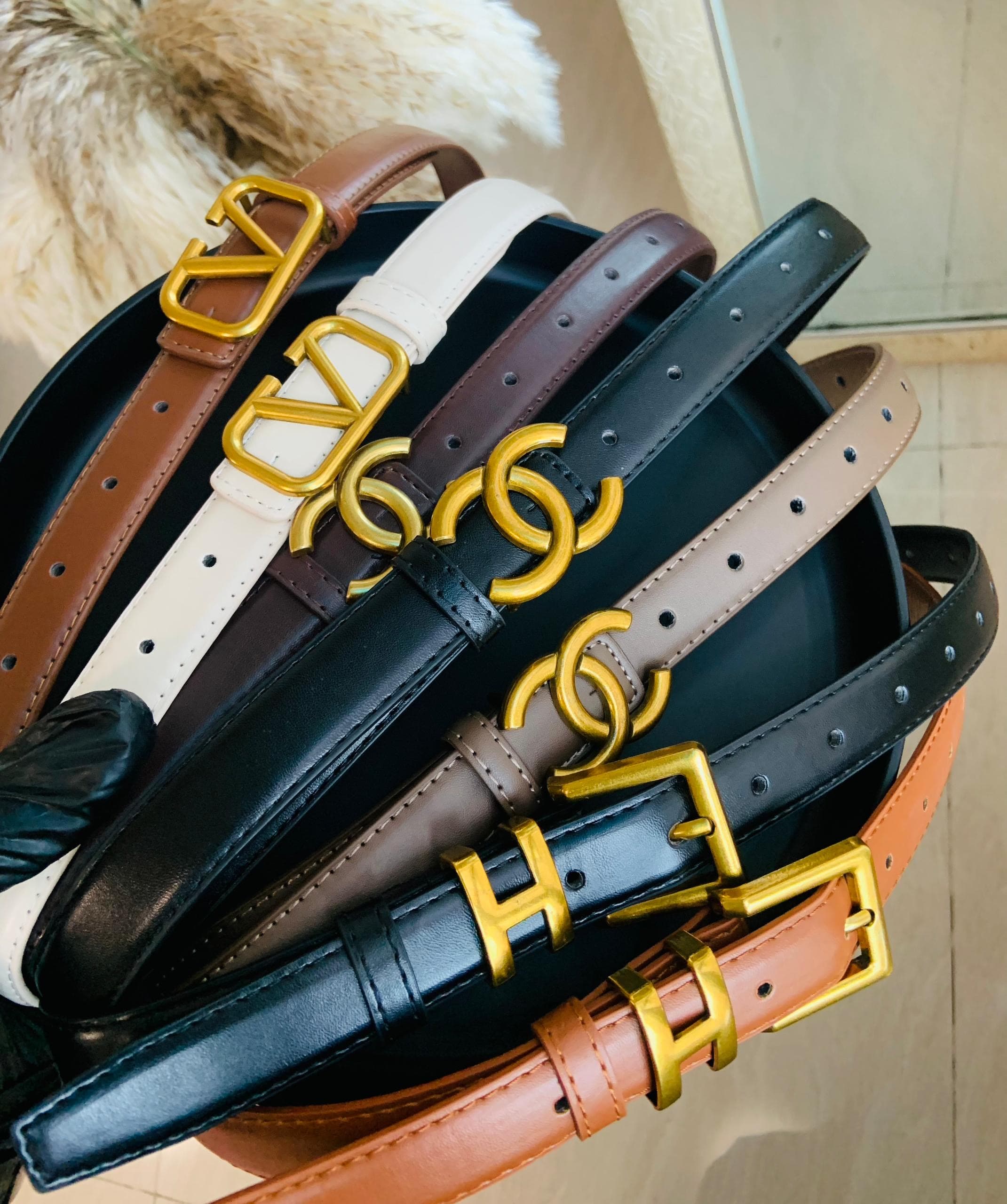 Stylish leather belts โ Accessories โ Rose Fashion