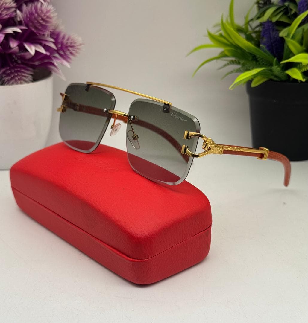 Cartier Rectangle Sunglasses โ Glasses โ Rose Fashion